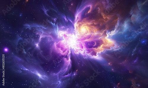 radiant and breathtaking astral scene where the night sky is ablaze