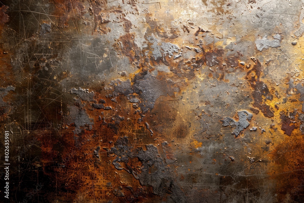 Grunge metal background, rusty steel texture - generative ai Grunge metal background, rusty steel texture - generative ai
