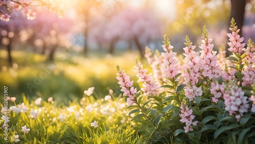 springtime-scene-as-the-central-subject-with-soft-focus-background-blooming-flora-foreground-pastel.