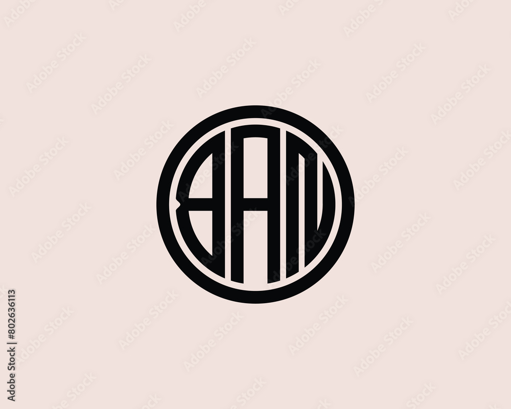 BAN logo design vector template BAN logo design vector template