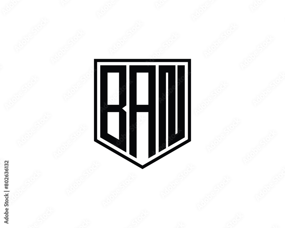 BAN logo design vector template
