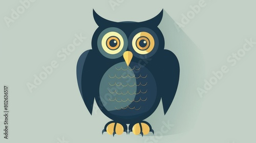 Cute Owl Illustration in Soft Colors 