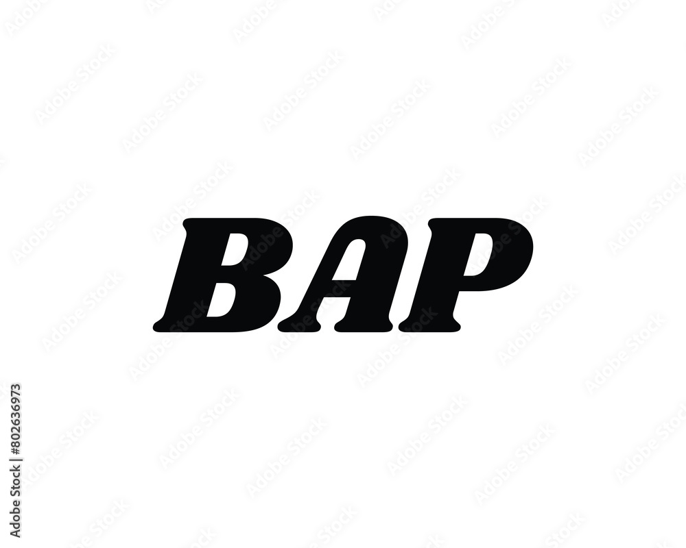 BAP logo design vector template