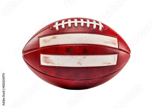 A detailed American football, isolated on a transparent background, indicative of sports and recreation. Generative AI