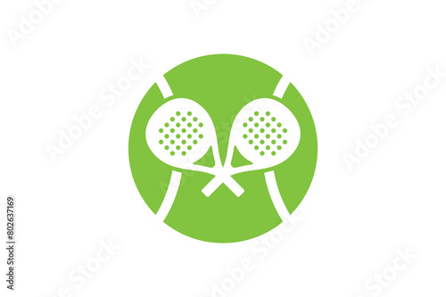 Padel logo padel ball club icon logo design vector