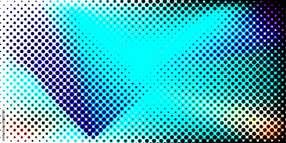 Beautiful modern abstract blue halftone and dots with color, gradient ...