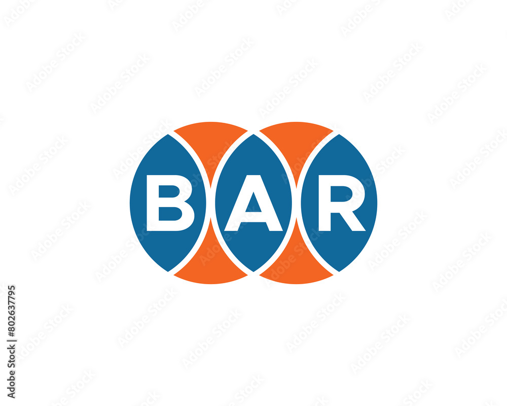 BAR logo design vector template BAR logo design vector template