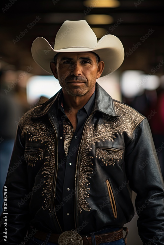 Rugged cowboy in western wear Rugged cowboy in western wear
