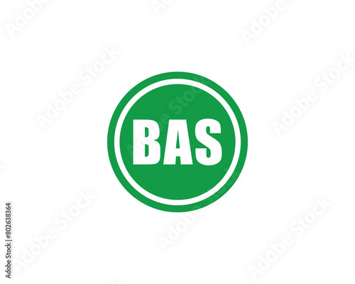 BAS logo design vector template