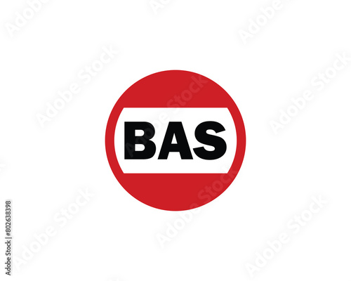 BAS logo design vector template