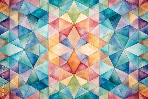 watercolor geometric pattern