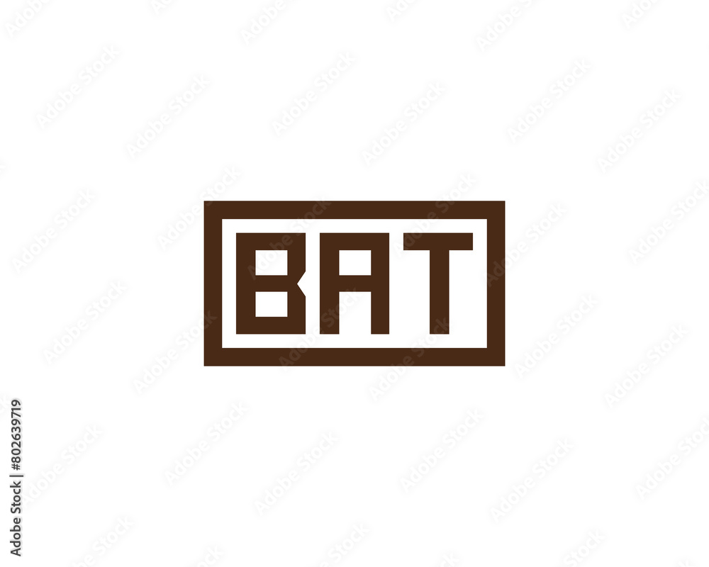 BAT logo design vector template