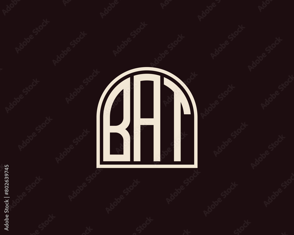 BAT logo design vector template