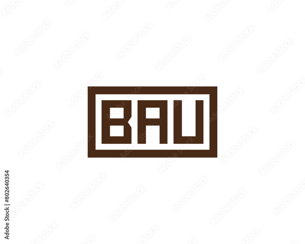 BAU logo design vector template BAU logo design vector template