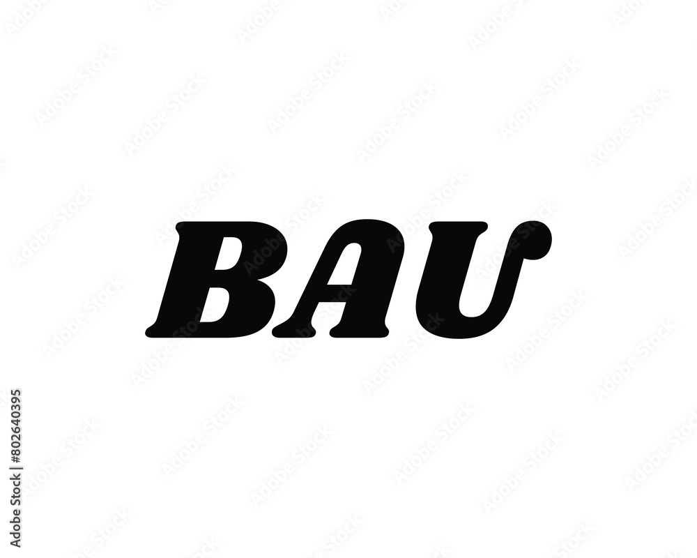 BAU logo design vector template