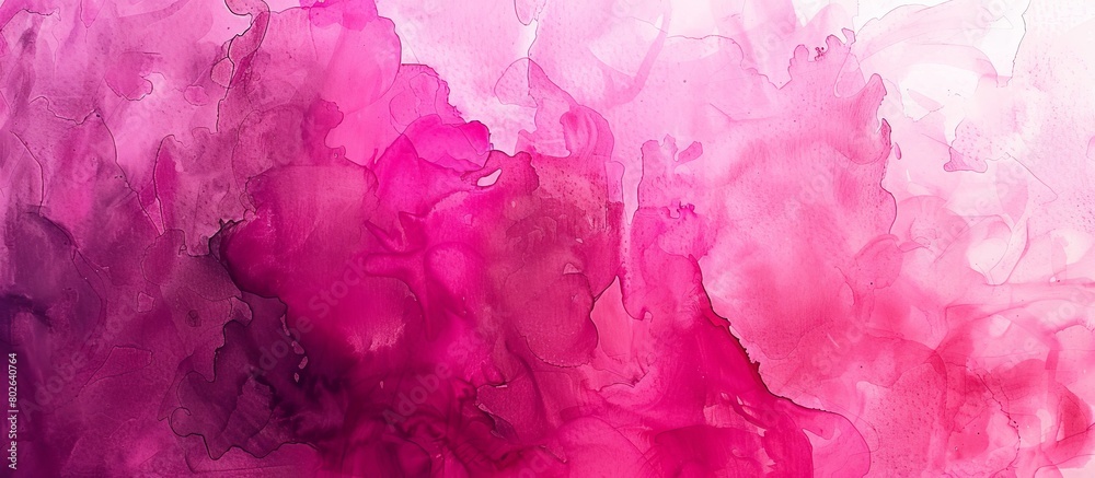 Pink and purple tones blend in an abstract painting set against a clean white backdrop