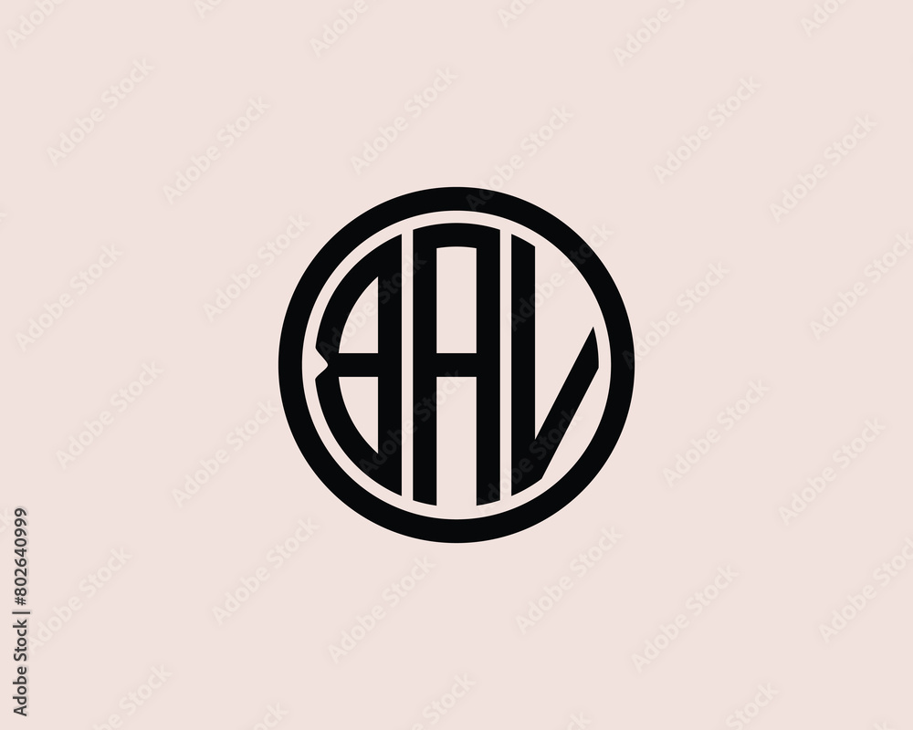 Obraz premium BAV logo design vector template