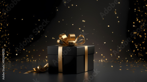 Elegant black gift box © ma
