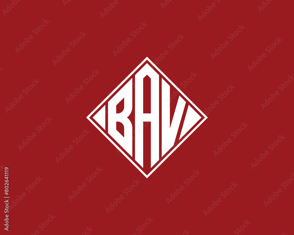 BAV logo design vector template