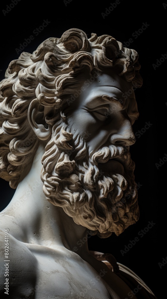 Detailed sculpture of a mythical figure