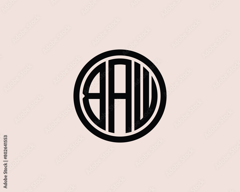 BAW logo design vector template BAW logo design vector template