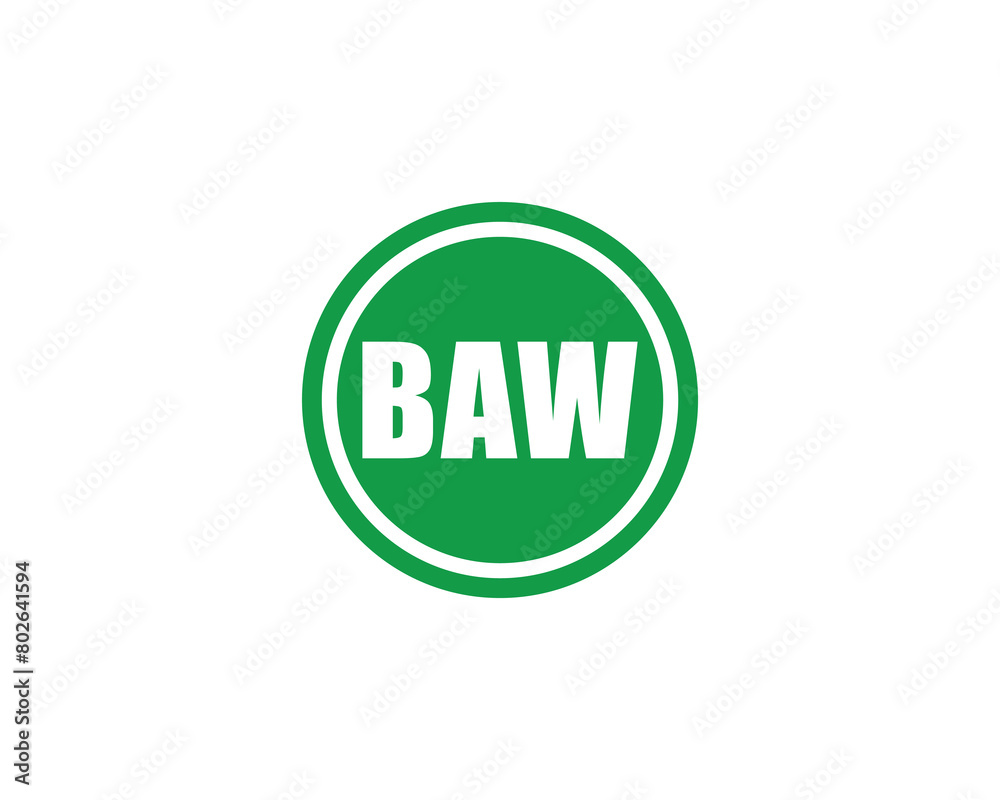 BAW logo design vector template BAW logo design vector template