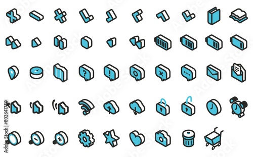 アイソメトリックアイコンセットR