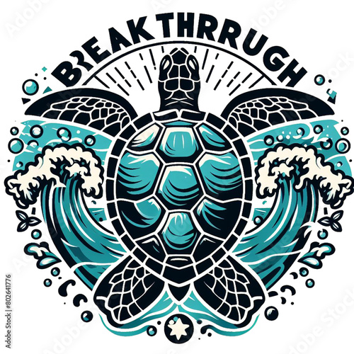 Turtle break through svg, Turtle svg file, Sea Turtle svg, Turtle wall decor, turtle vector svg, turtle cut