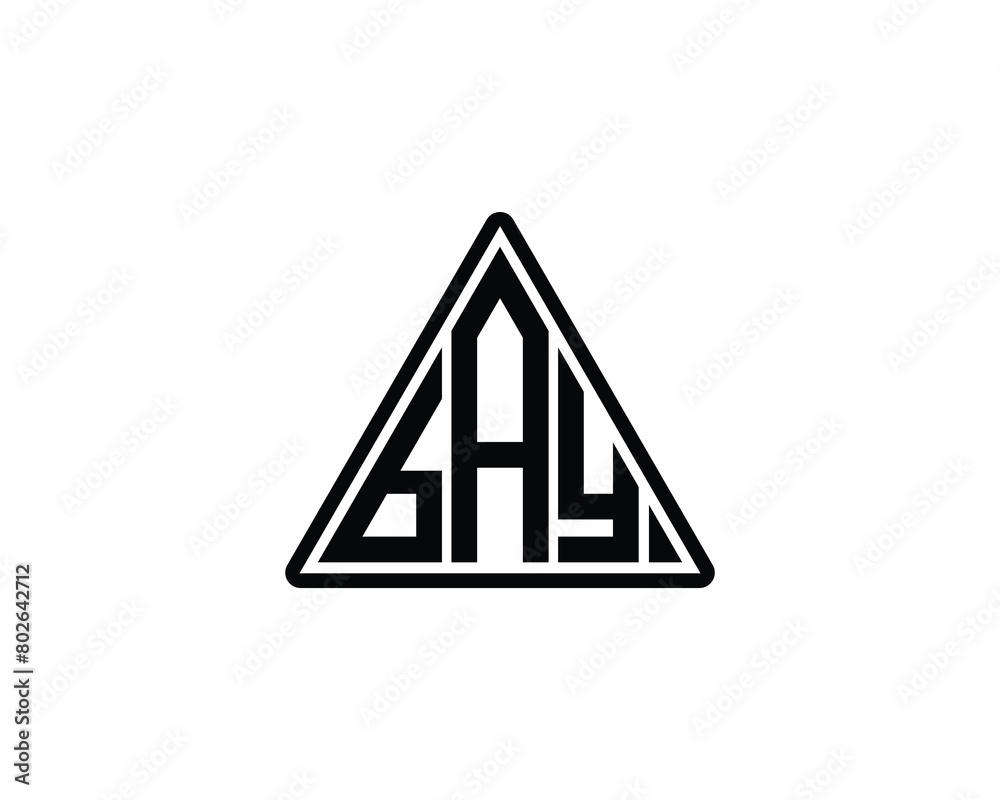 BAY logo design vector template BAY logo design vector template
