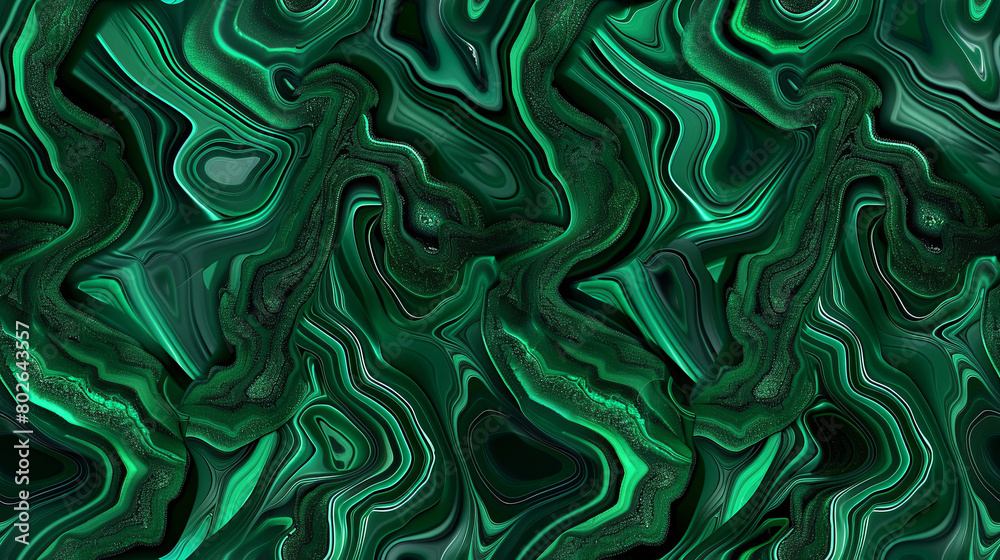 Seamless tileable Malachite background texture wallpaper. Generative AI Seamless tileable Malachite background texture wallpaper. Generative AI