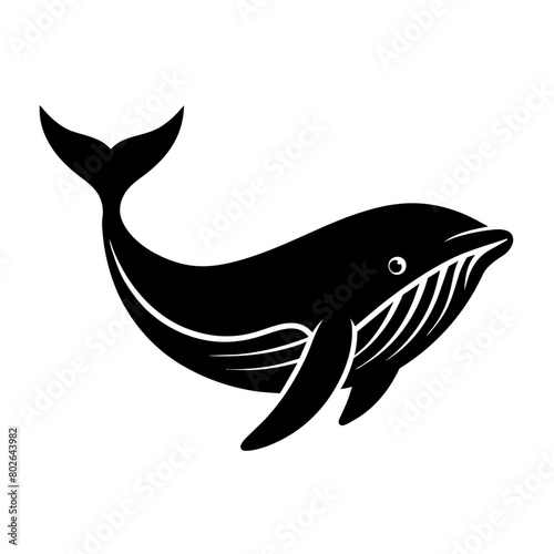 Whale fish vector illustration art