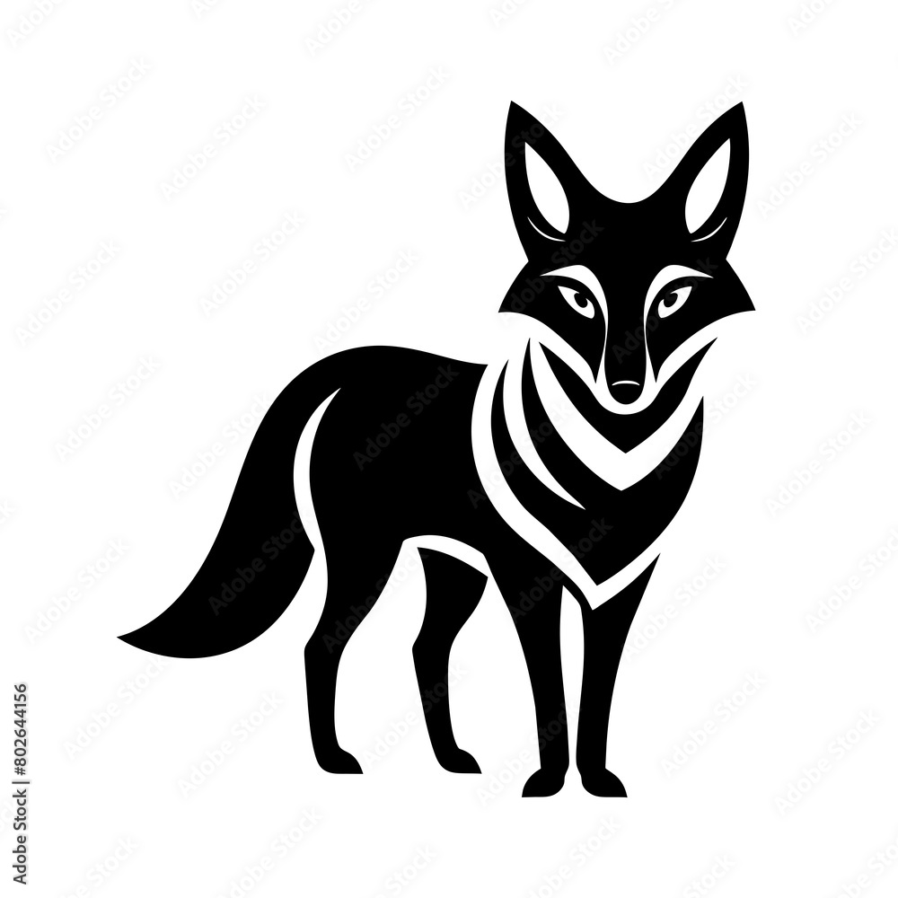 Jackal head silhouette vector icon illustration art Jackal head silhouette vector icon illustration art