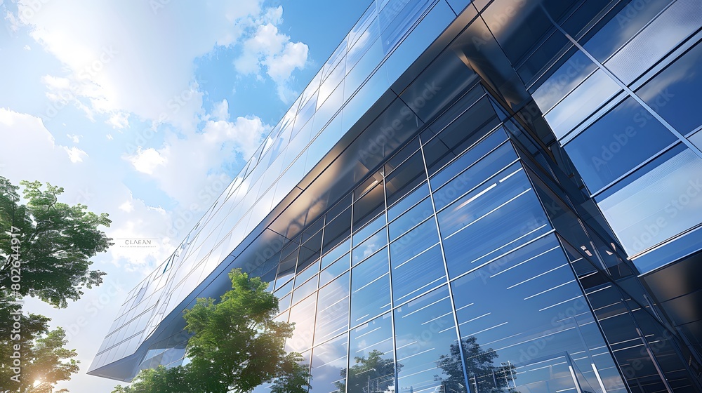 Photorealistic Style Modern Office Building Showcasing Architectural Elegance and Urban Planning Photorealistic Style Modern Office Building Showcasing Architectural Elegance and Urban Planning