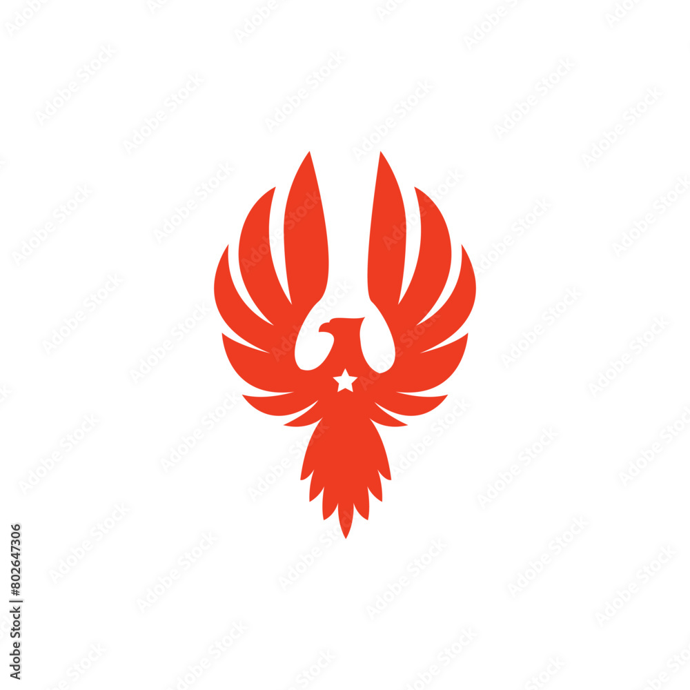 Hawk Eagle Falcon With Star For Military Army Company Logo Design Hawk Eagle Falcon With Star For Military Army Company Logo Design