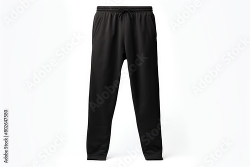 black sweatpants for mockup on white background