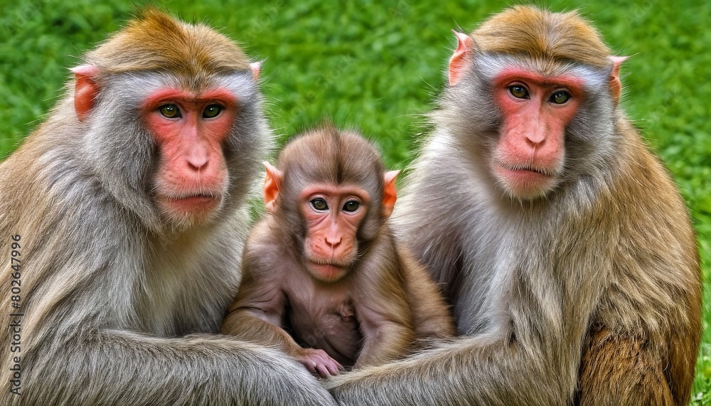 Precious Moments: Mother and Baby Japanese Macaques in Serene Embrace Precious Moments: Mother and Baby Japanese Macaques in Serene Embrace