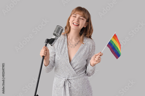 Female singer with LGBT fla...