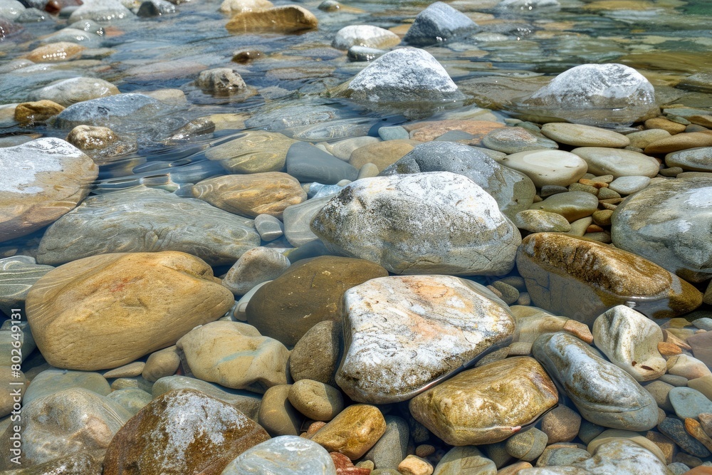 natural stone that is often found in rivers - generative ai natural stone that is often found in rivers - generative ai