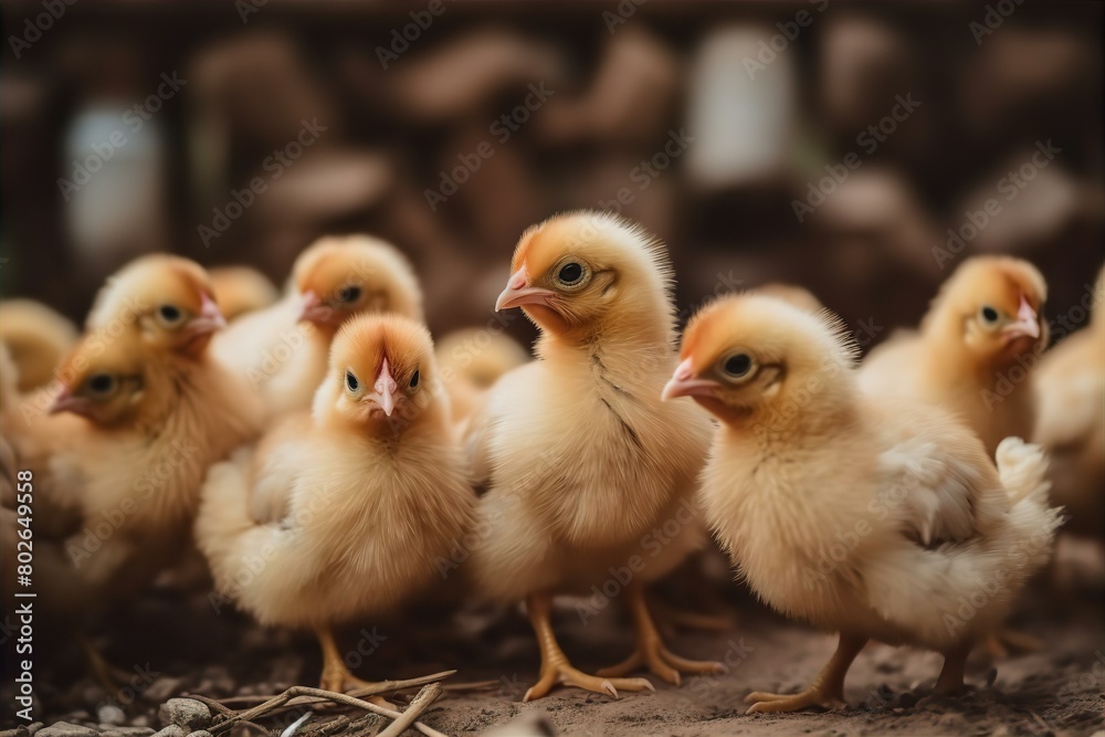 chickens, farm, lot, little, animals, poultry, agriculture, rural, small, flock, barnyard, feathers, cute, chicks, henhouse