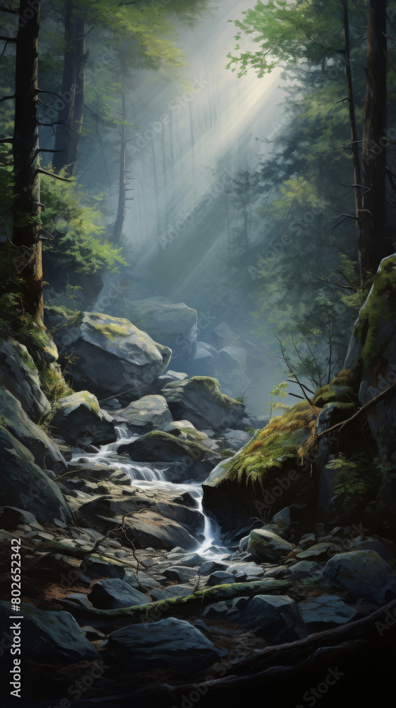 Mystic Cascades: Enveloped in the Tranquil Beauty of the Forest Waterfall
Mystic Cascades: Enveloped in the Tranquil Beauty of the Forest Waterfall