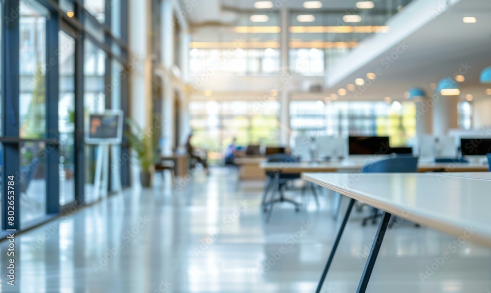 Blurred view of a modern office. AI. Blurred view of a modern office. AI.
