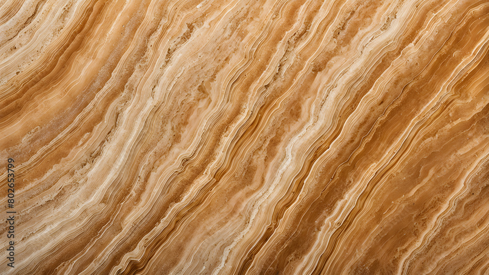 A brown and tan striped surface with a grainy texture A brown and tan striped surface with a grainy texture
