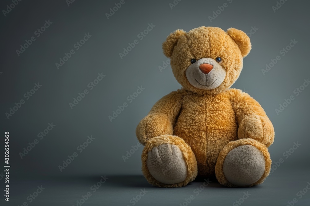 Obraz premium This lovable teddy bear is soft, durable, and perfect for cuddling. It will bring hours of comfort and fun to any child, becoming a cherished keepsake in their toy collection