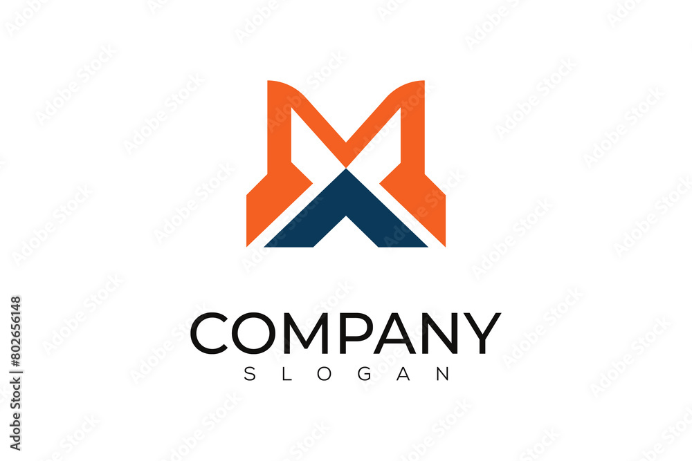 Simple Letter MX Logo Creative Design Template Simple Letter MX Logo Creative Design Template