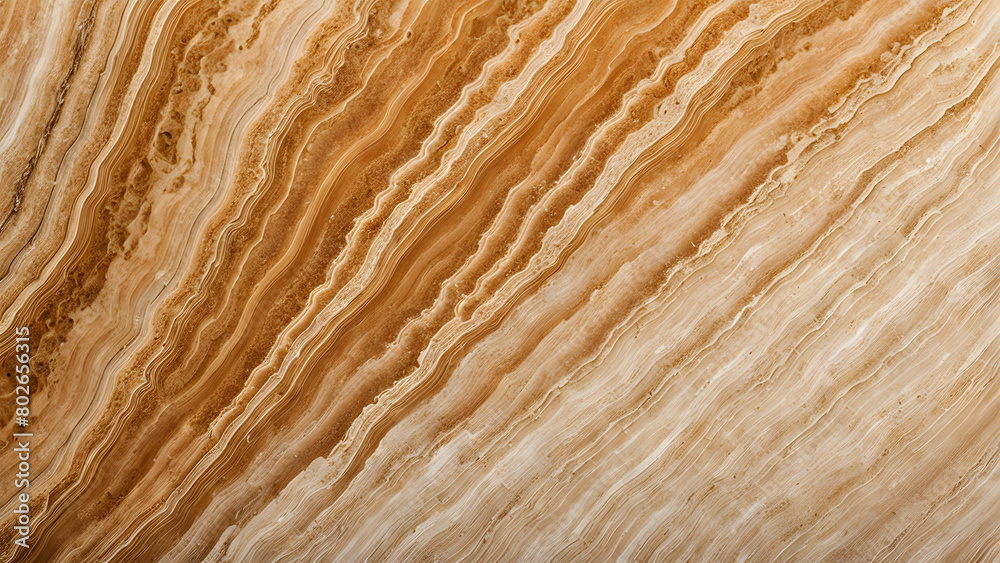 A brown and white stone with a wavy pattern A brown and white stone with a wavy pattern
