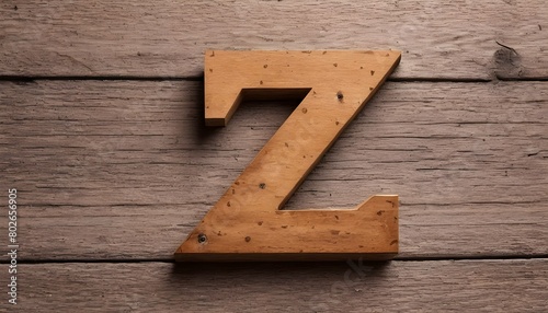 Letter Z Made Of Wood