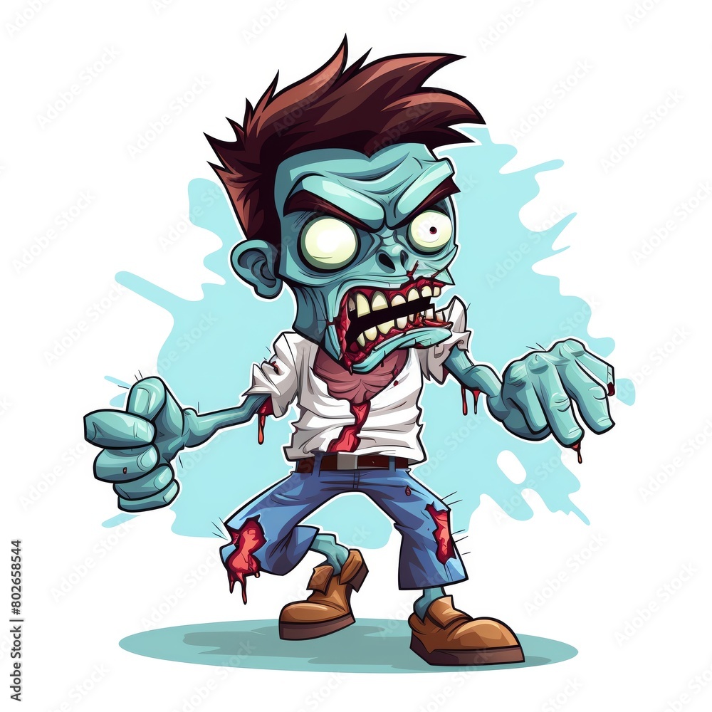 2D character design zombie, cartoon game, full body, single object,2d style,2d illustration with white background. 2D character design zombie, cartoon game, full body, single object,2d style,2d illustration with white background.