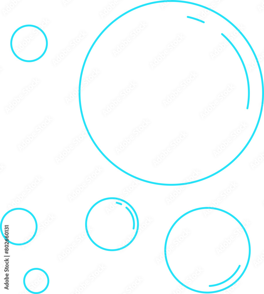 Water Bubbles Outline Illustration Vector Water Bubbles Outline Illustration Vector