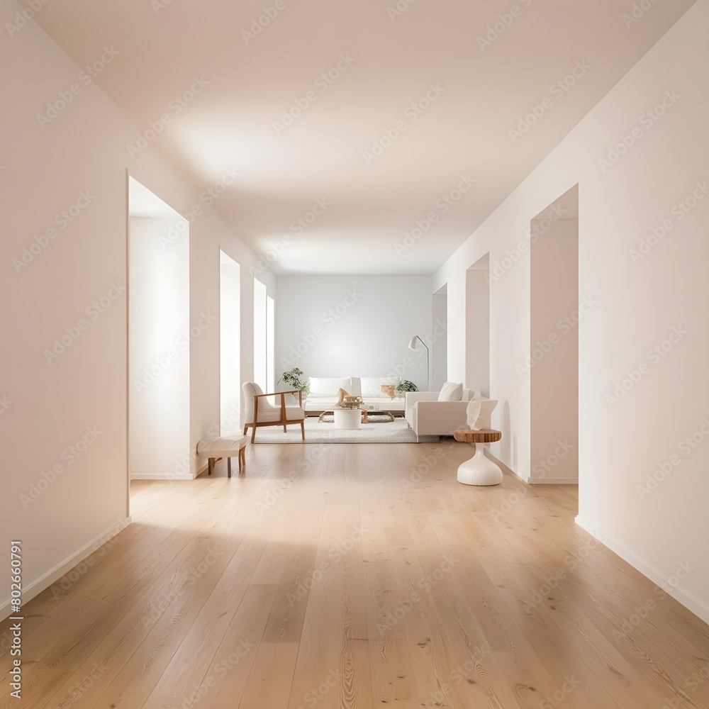 Fototapeta premium modern living room with little furniture