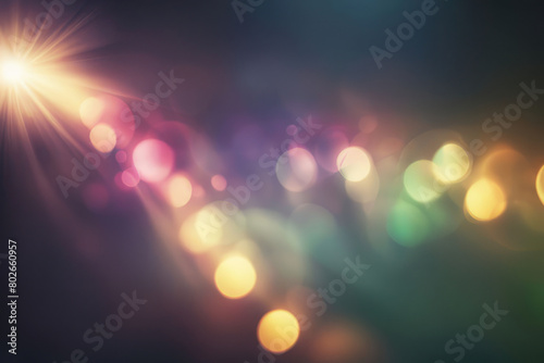 Blurred refraction light, bokeh or organic flare overlay effect